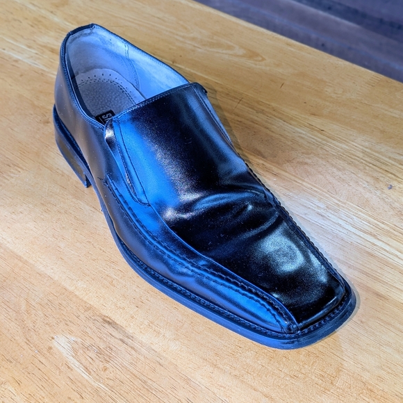 Stacy Adams Other - Stacy Adams Hillman 24199 Leather Slip On Black Bicycle Dress Shoes Mens 10M